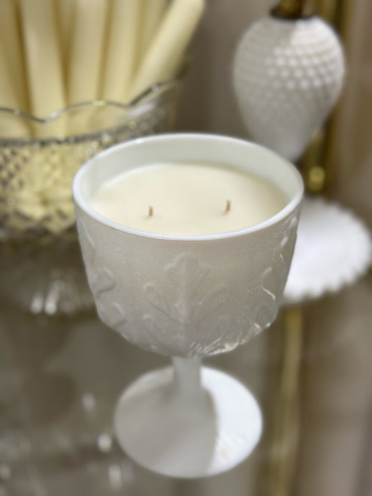 Milk Glass Pedestal Bowl